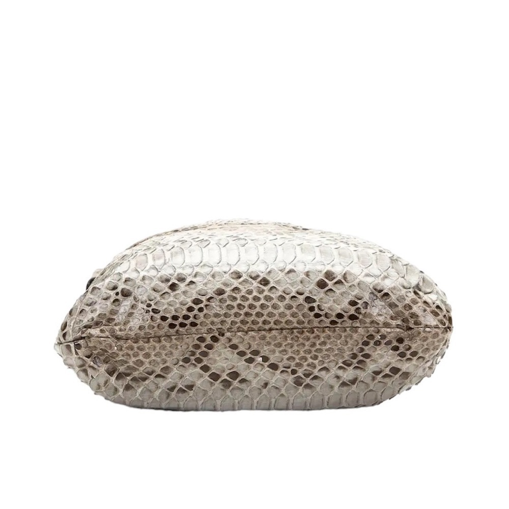 Chloe - Joan Bucket Bag Taupe Python Leather Auth… - image 6